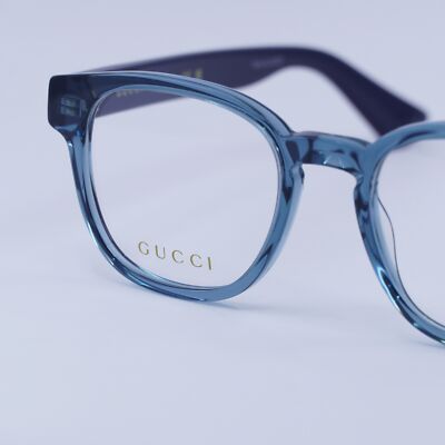 Gucci GG0927O 006 Transparent Blue/Blue 49mm Eyeglasses New 