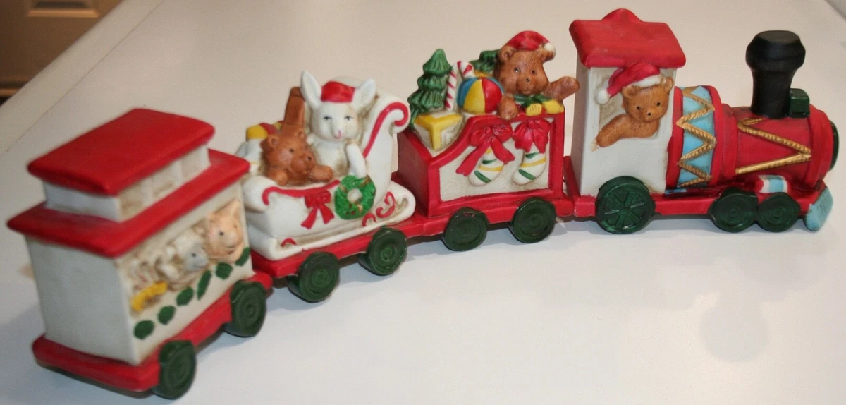 Ceramic christmas store train set