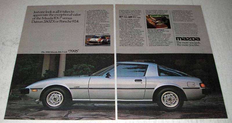 1980 Mazda RX-7 Ad - Appreciate Exceptional Value | eBay