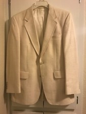 NEIMAN MARCUS Size 42 Beige Textured Silk Not...