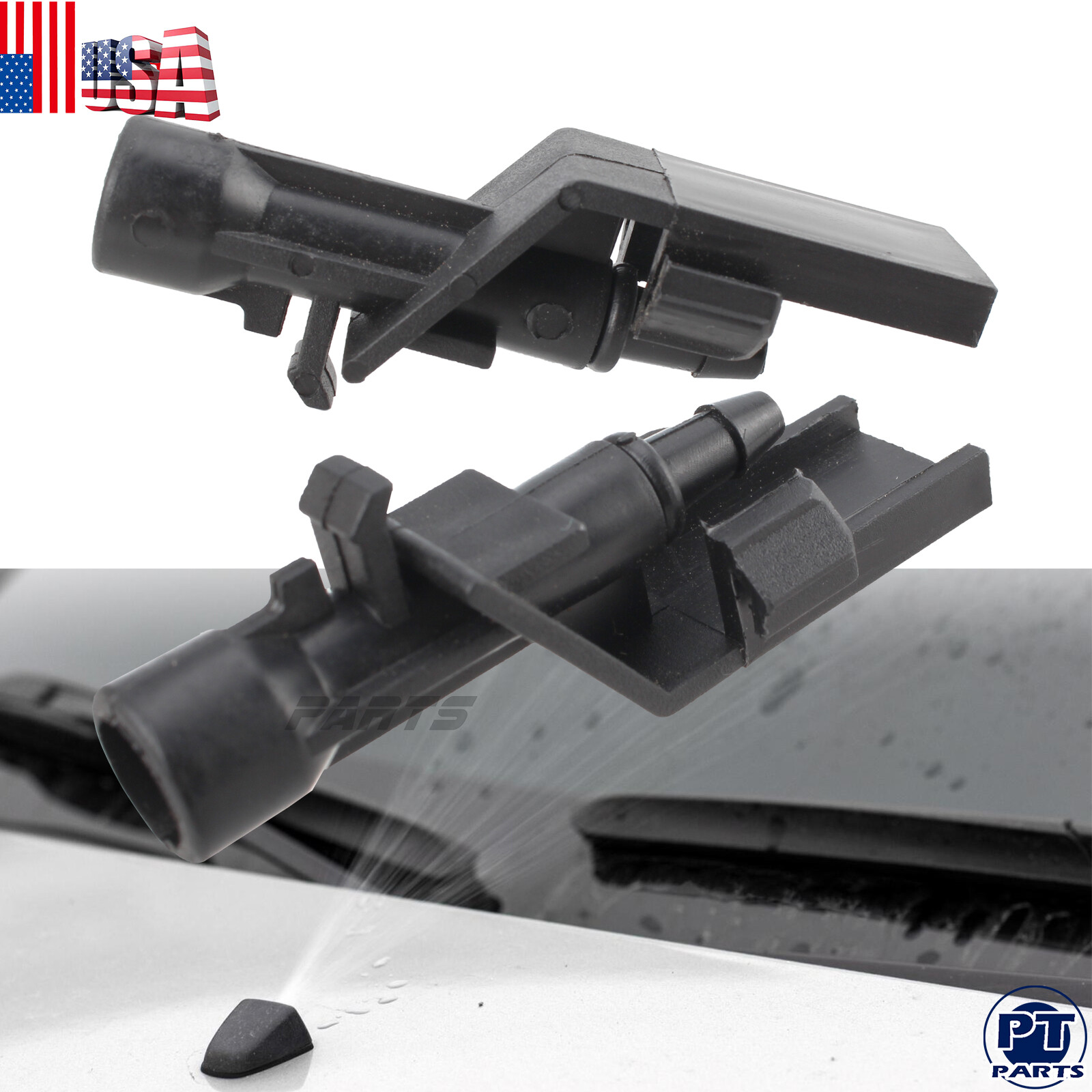 Windshield Washer Nozzle Universal 2Pcs Windshield Wiper Washer Nozzles For Chevy Traverse & Buick Enclave - Direct Replacement Spray Jets Wiper Spray Jet Chevy Traverse - Foto 2