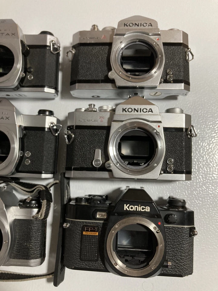 Lote de cámaras de película vintage Asahi Pentax Konica M42 PK AR Mounts Foto 3 de 4