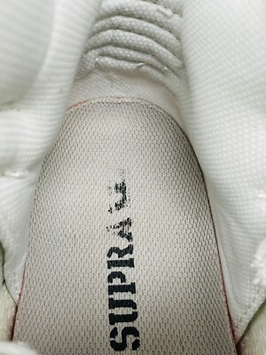 Supra Skytop Muska 001 High Top Skate White Canvas Sneakers Men's