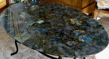 Labradorite Stone Sofa Table Top, Coffee Center Living Room Decor Table 36"x24" 
