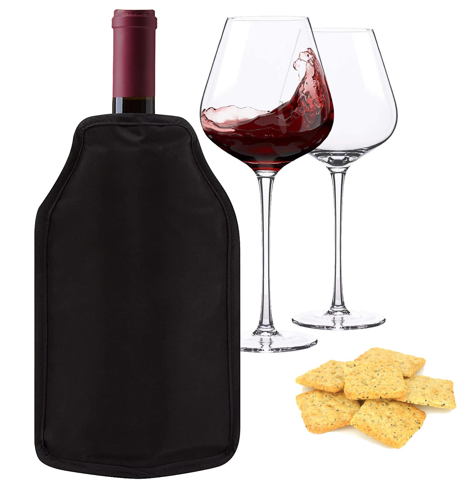 Wine Bottle Cooler Sleeve Slip On Cooling Sleeve Chiller Gel Pad No Ice Needed eBay