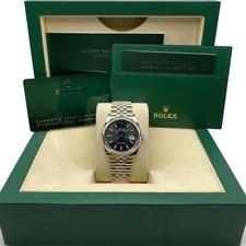 Rolex Datejust 36mm 126200 Jubilee Steel Black Dial Automatic Watch B&P 2023