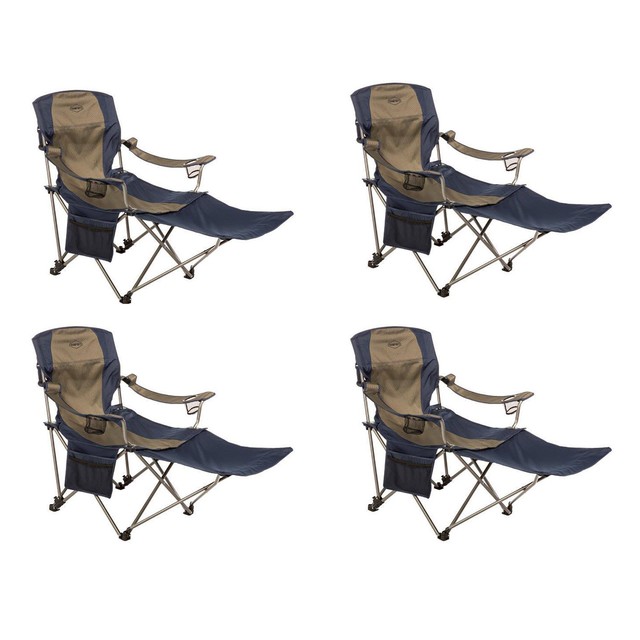 Kamp Rite Folding Tailgating Camping Chair With Detachable Footrest 4 Pack For Sale Online