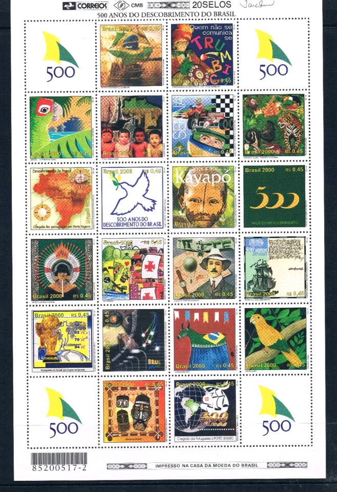 $24.00 Scott Value - 2001 BRAZIL 500 Years s/s Discovery CV MNH NH UMM - Image 3 of 4