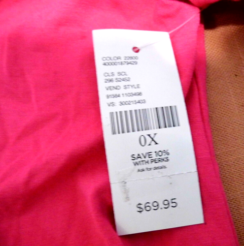 Dress Catherine's Plus O/S 14/16W Short Sleeve Pullover Pink Casual Stretch - Picture 9 of 11