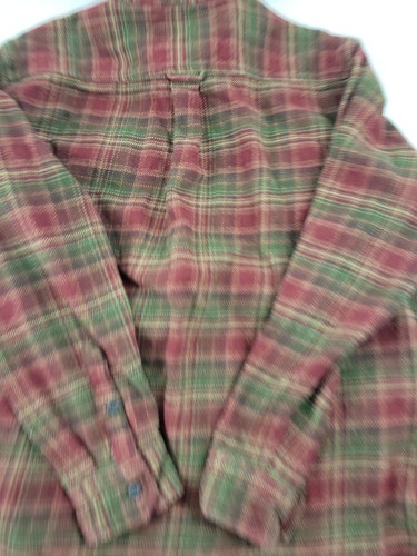 Orvis Mens Flannel XL Button Up Red/Green Plaid Long Sleeve Outdoor Pockets - Picture 13 of 14
