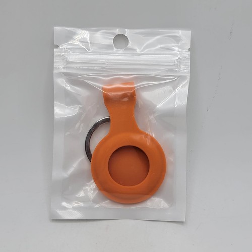 Set of 3 AirTag Silicone Holder KeyRing Carry Case Keychain Purple Orange - Picture 3 of 4