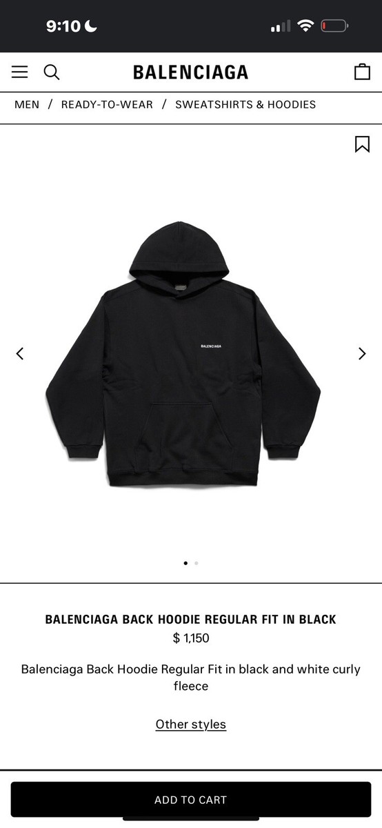 BALENCIAGA ロゴ パーカー フーディー　UNISEX Balenciaga Logo Hoodie Unisex Size Small | eBay