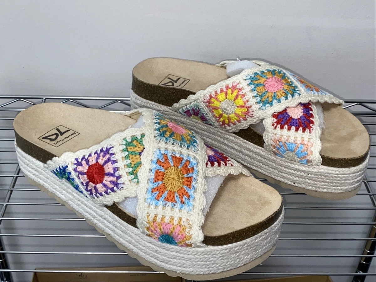 Crochet platform sandals sale