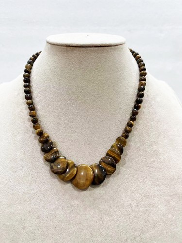 Natural Stone Gemstone Beads Pendant Necklace Women Jewelry Ethnic Accessory - Picture 20 of 45