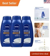 Pack of 3 - Gentle Cleansing Body Wash with Serum for Dry Skin, 20 Fl Oz Bottles