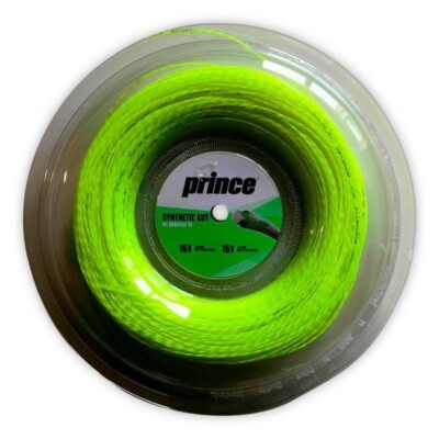 Prince Tennisschläger Saite Synthetik Darm Duraflex Rolle 16 1,30mm 200m grün