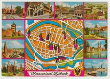 AK MAP, Citymap, Stadtplan **HANSESTADT LÜBECK** I