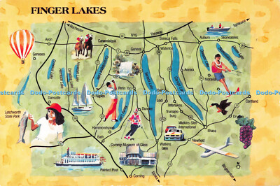 D096106 Finger Lakes. Karte. Finger Lakes Bilder. Flimap