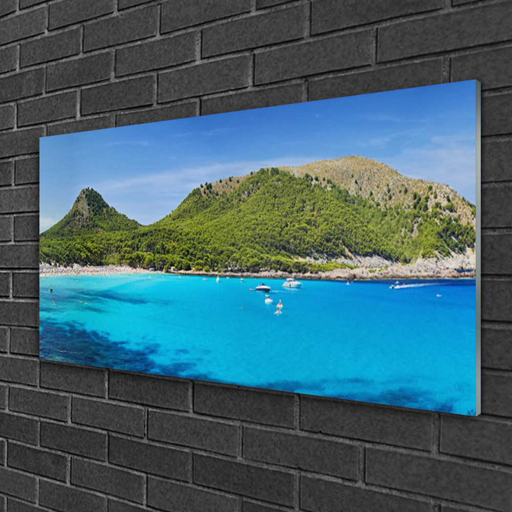 Tableau sur verre paysage 100x50 cm pour illuminer un mur sombre sans changer de déco