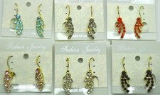 wholesale lot 12 pairs summer colorful gold drop/stud fashion pierce earrings