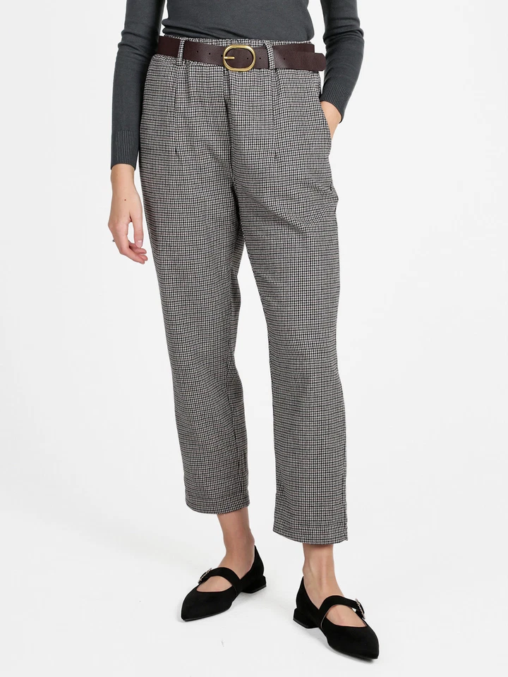 Daystar Pantaloni scozzesi da donna con cintura - Immagine 3 di 4