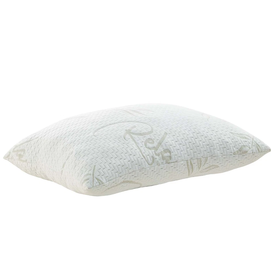 Modway Shredded Memory Foam Standard Queen Size Neck Pillow With Bamboo Cover - Image 2 of 4