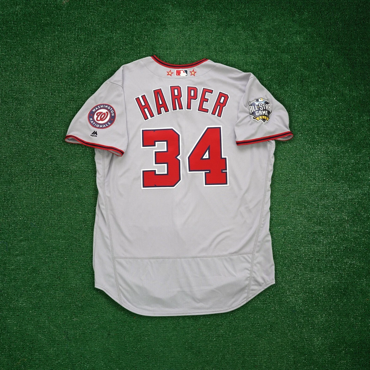 Bryce Harper 2016 MLB Authentic On-Field All Star Flex Base Grey Game Jersey