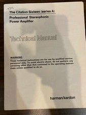 HARMAN KARDON SIXTEEN CITATION 16 SERIES A Service Manual BOOK OR PDF