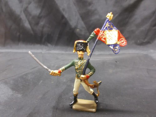 Figurine STARLUX 1:32 - Lieutenant Des Chasseurs à Cheval, Premier Empire (Napoléon) - En Plomb Peint - Occasion