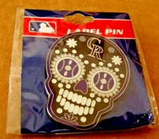 Colorado Rockies Sugar Skull pin large - 2" tall MLB 