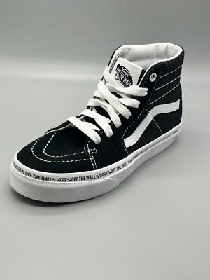 VANS Authentic SK8 Hi Mid Schwarz weiß Gr:30,5 Stoff Freizeit Schuhe old skool