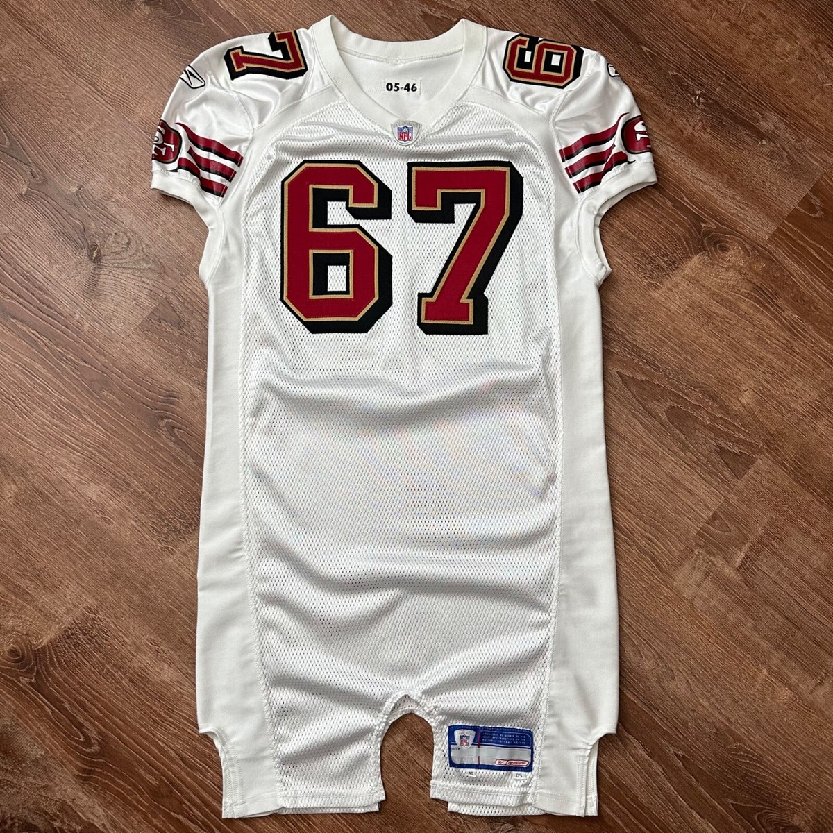 Team Issue 2005 San Francisco 49ers Jersey 46 Reebok #67 Authentic