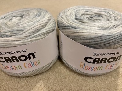 Lot of 2 Caron Blossom Cakes Yarn - CHARCOAL - same dye lot!