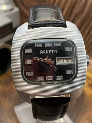 Vintage Soviet Watch RAKETA Rare Model Massive Case Mechanical Wristwatch #1146