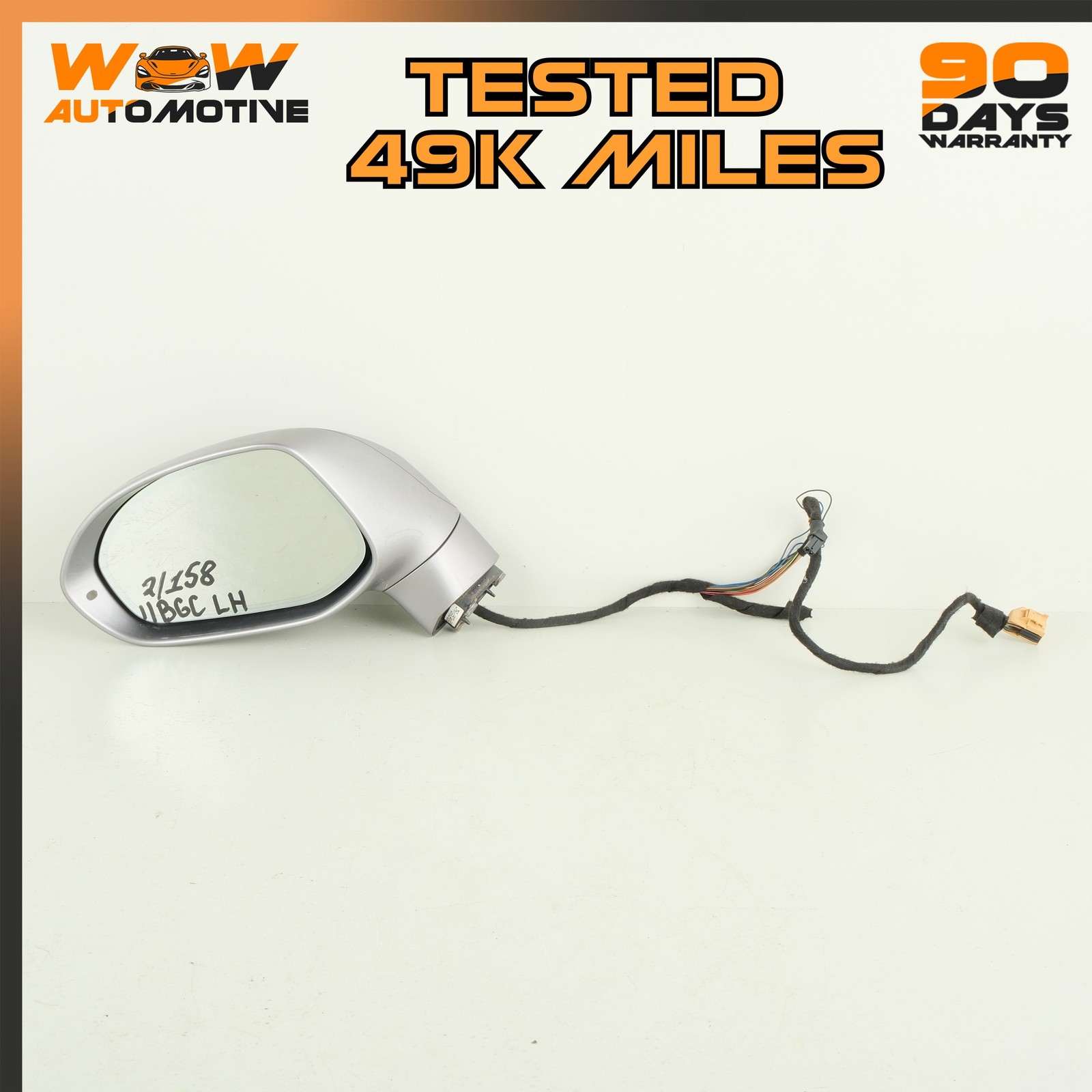 Bentley Continental GT 2007-2011 Rear Left Side mirror Silver P/N 3W1857409A