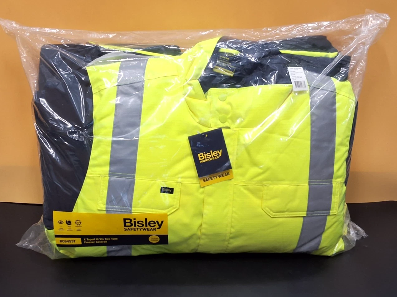 Bisley BC6453T X Taped Hi Vis Two Tone Freezer Coverall Size 107R Insulated NEW image 4