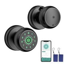 5-in-1 Smart Door Knob, Fingerprint Door Knob with App Control, Smart Fingerp...