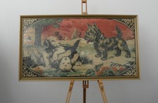 Unusual Framed Short Pile Carpet Picture - Dogs - Thames Hospice