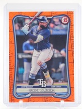 JUNIOR CAMINERO 2026 BOWMAN BASEBALL ORANGE SCORECARD /25 #59 RAYS Q1410