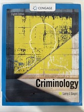 Criminology (Mindtap Course List), Siegel, Larry Eighth Edition.