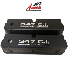 Ford 347 C.i. Stroker Valve Covers - Black Die-cast Aluminum - Ansen Usa Ford 347 C.i. Stroker Valve Covers - Black Die-cast Aluminum - Ansen Usa