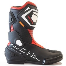 Bottes de sport Richa Stradale moto course noir/rouge fluo PQ