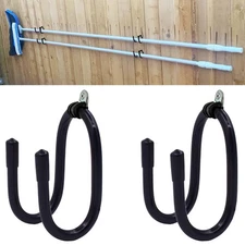 2 Pack Pool Pole Hanger/Hook Cleaning Tool Holder and Organizer for Poles