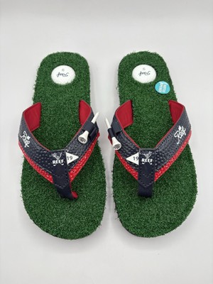 Reef Mulligan II Mens Size 9 Green Turf Lined Sandals Tee Up Bottle Opener Golf