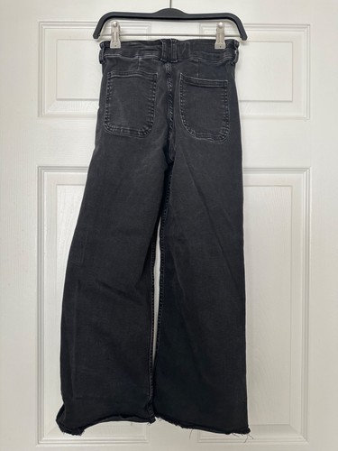 Pre-owned Zara Girl Black Jeans wide leg size 9 - Picture 2 of 3