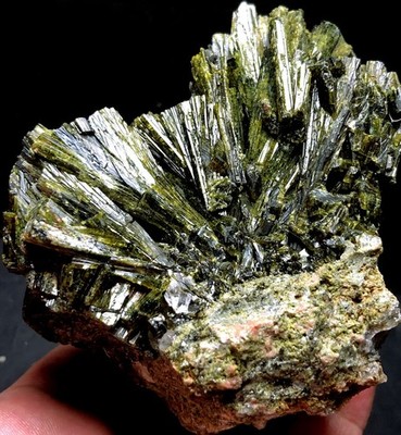 568g  Epidote Crystal Raw Rough Gems-Stone of Awareness&Cognitive Ability  u24