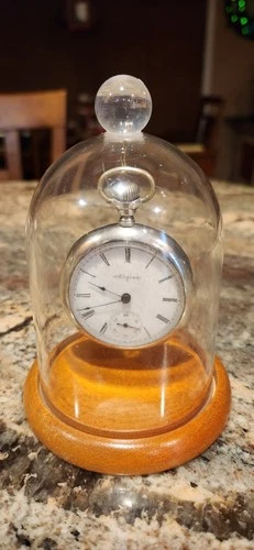 Vintage Antique Elgin Pocket Watch w/ Display Case 15 Jewel c1899, not working.