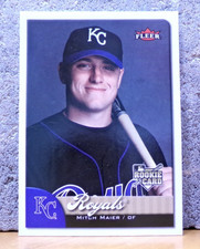 BASEBALL CARD COOL PICTURE FLEER ROOKIE KANSAS CITY ROYALS MITCH MAIER OUTFIELD. rookie card picture