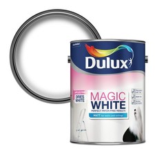Dulux Magic White Matt Paint for Walls and Ceilings, Pure Brilliant White 5L