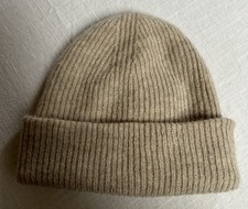 Zara Knit Beanie Hat Stretchy Ribbed Cap In Great Neutral Color